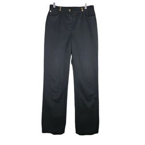 St. John Sport by Marie Stretch Slacks Pants Womens 6 Stretch Goldtone Hardware